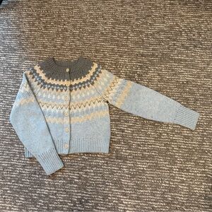 La vie Rebecca Taylor Gray and Cream Women's Sweater. Never worn
